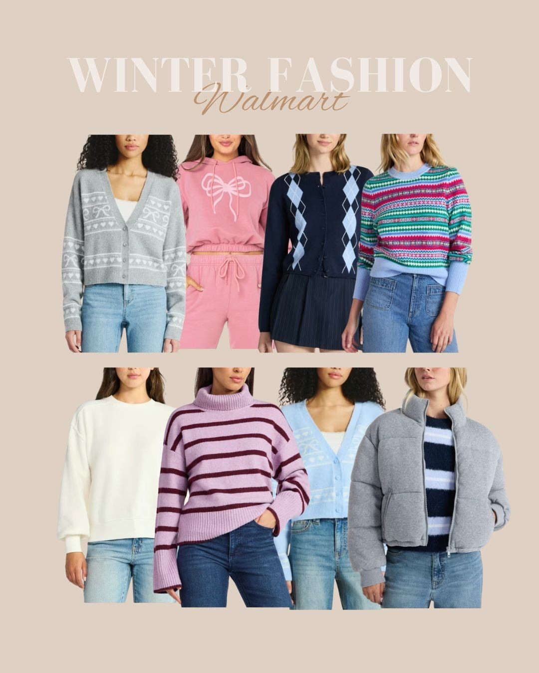 Women’s sweater
Women’s puffer jacket 
Winter outfit for women 
Walmart, winter fashion 
Gift guide for her

#LTKmomlife #LTKGiftGuide #LTKHoliday