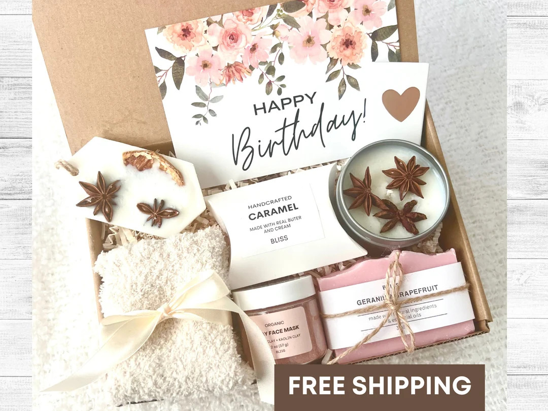 Birthday Gift Box for Her, Happy Birthday Spa Box, Gift Ideas for Her, Care Package for Her, Hygg... | Etsy (US)