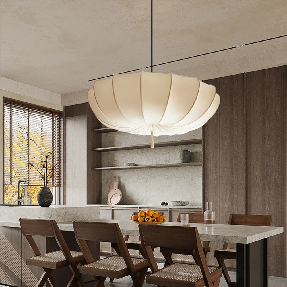 Arturesthome Nordic Medieval Fabric Pendant Lamp French Hotel Living Room Chandelier | Walmart (US)