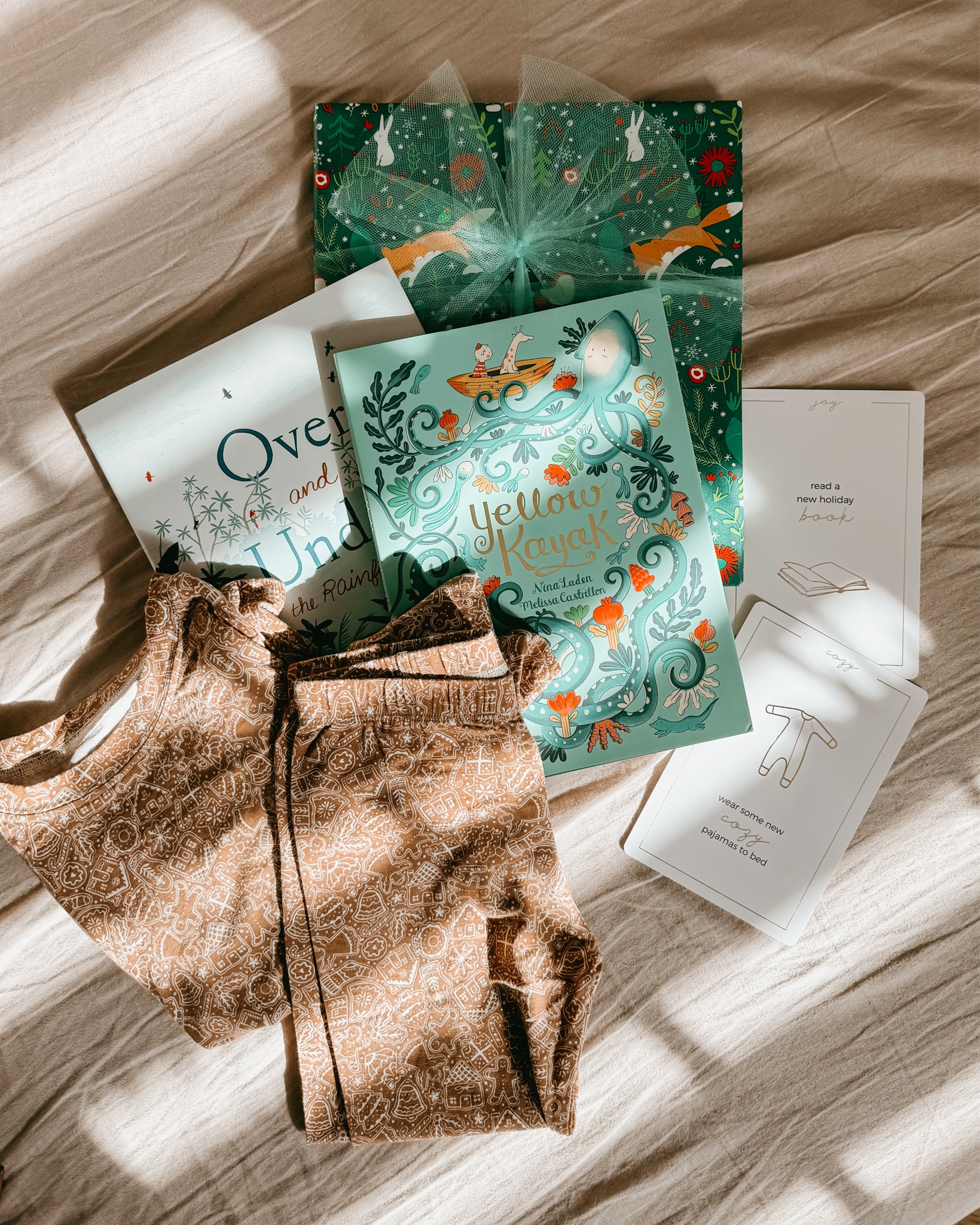 December 1, holiday tradition of new pajamas and books! and the cutest winter themed wrapping paper. #crapnapreads 

#LTKSeasonal #LTKkids #LTKHoliday