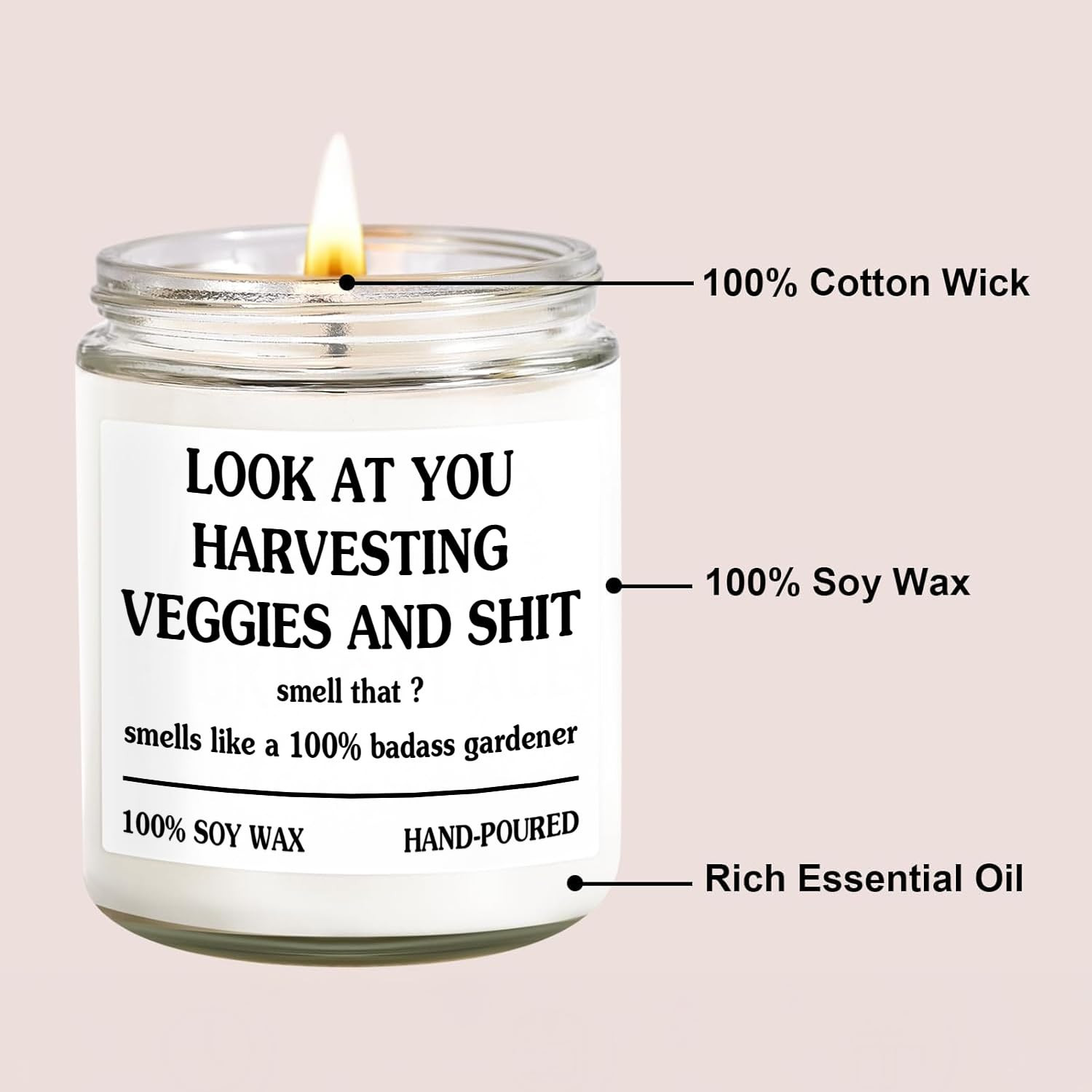 Gardening Gifts for Women - Unique Plant Lover Present, Funny Garden Gift, Eco-Friendly Candle, B... | Amazon (US)