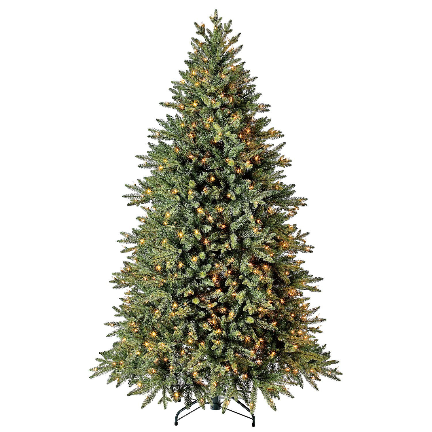 Evergreen Classics 6.5 ft Pre-Lit Colorado Spruce Artificial Christmas Tree, Warm White LED Lights | Amazon (US)