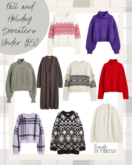 Fall and Holiday Sweaters Under $50

Sweaters, cardigan, holiday sweater, cropped sweater, turtleneck 

#LTKstyletip #LTKunder50 #LTKHoliday