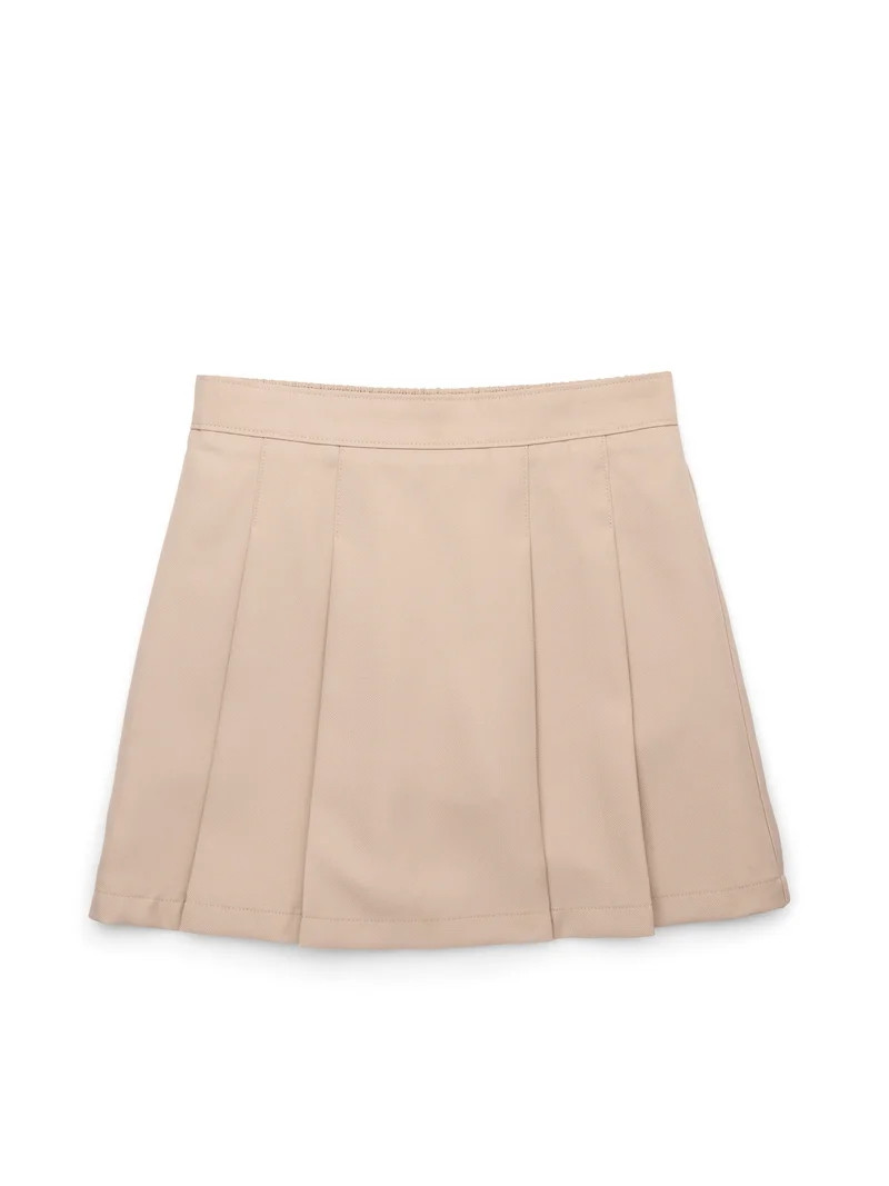 Wonder Nation Girl's School Uniform Pleated Scooter Skirt, Sizes 4-16 | Walmart (US)