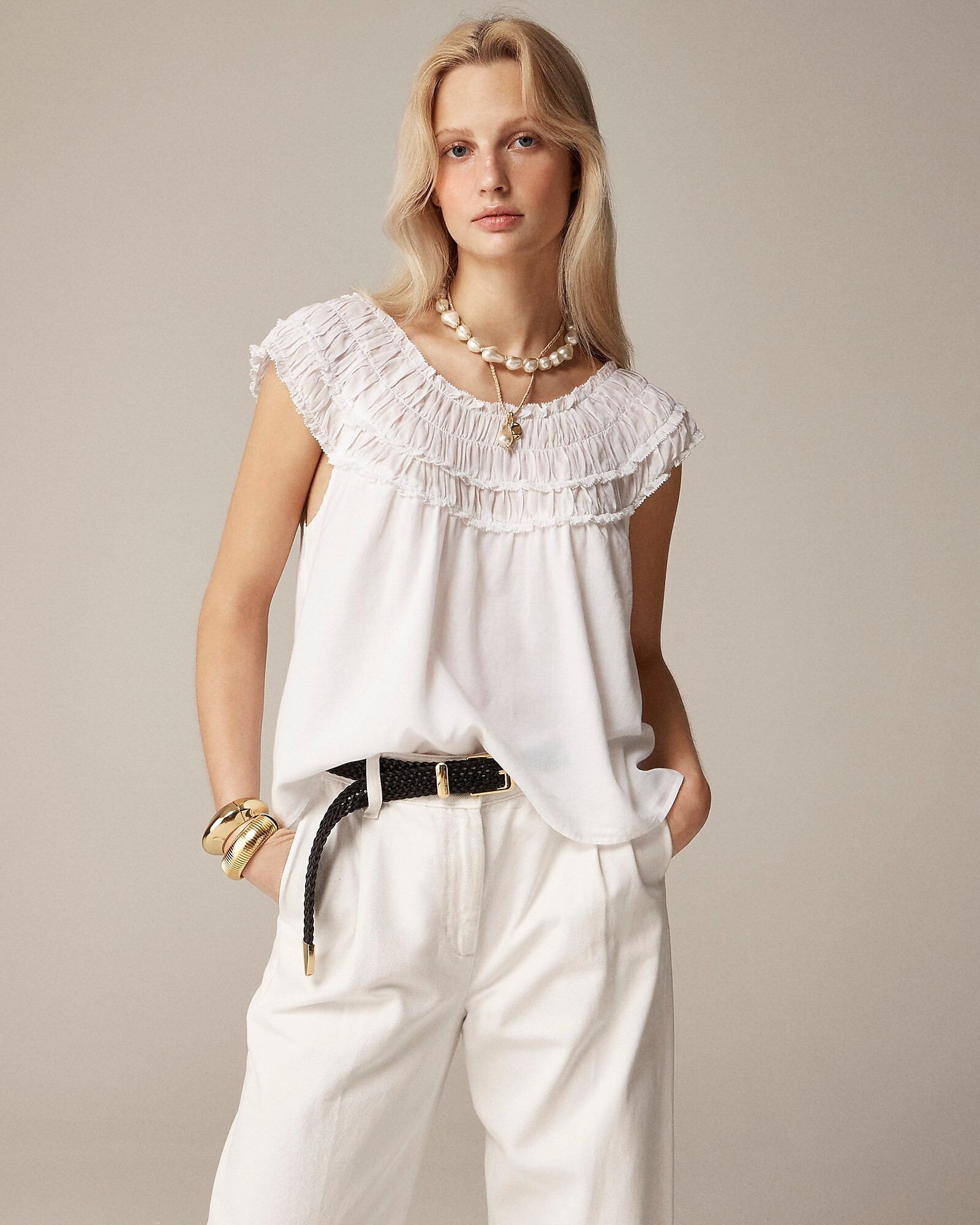 Rosalie top in cotton voile | J. Crew US