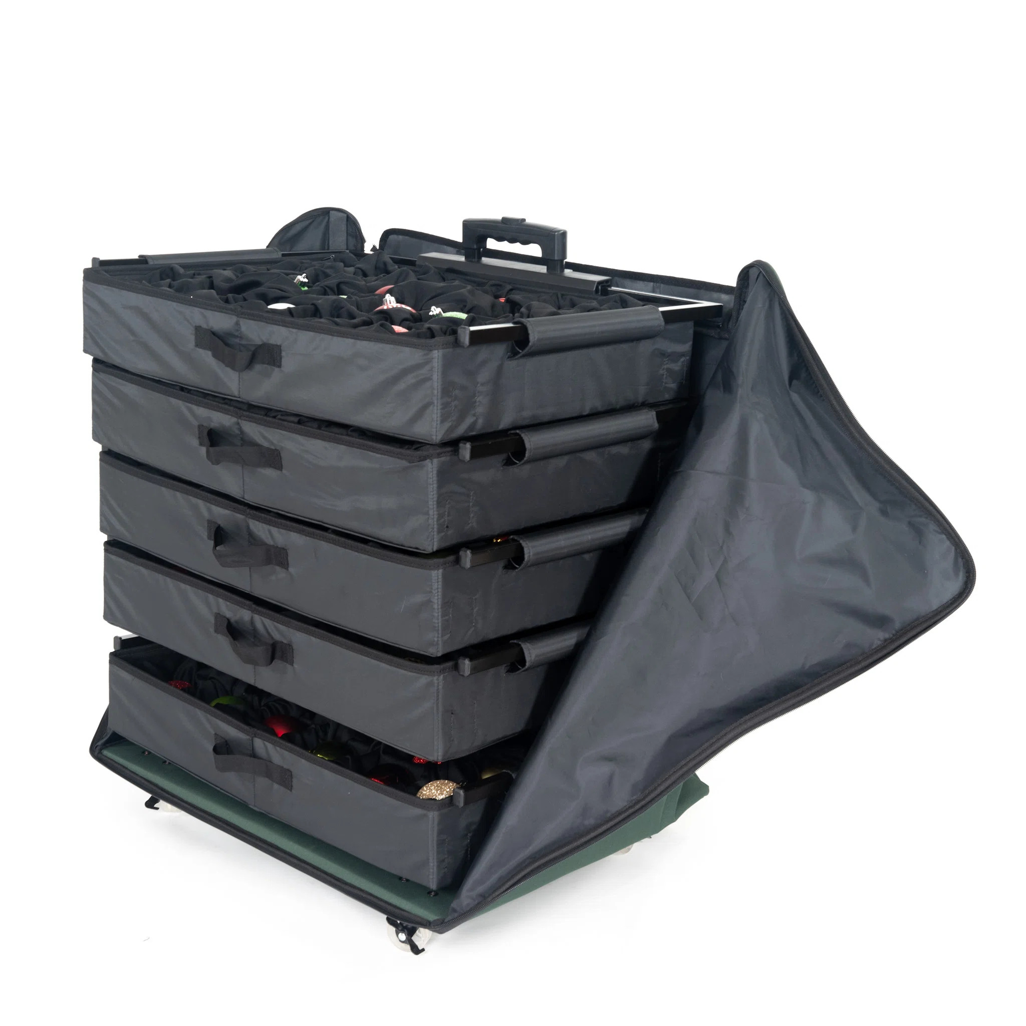 Christmas Ornament Storage Box w/ Adjustable Dividers (Telescoping Height) | Wayfair North America