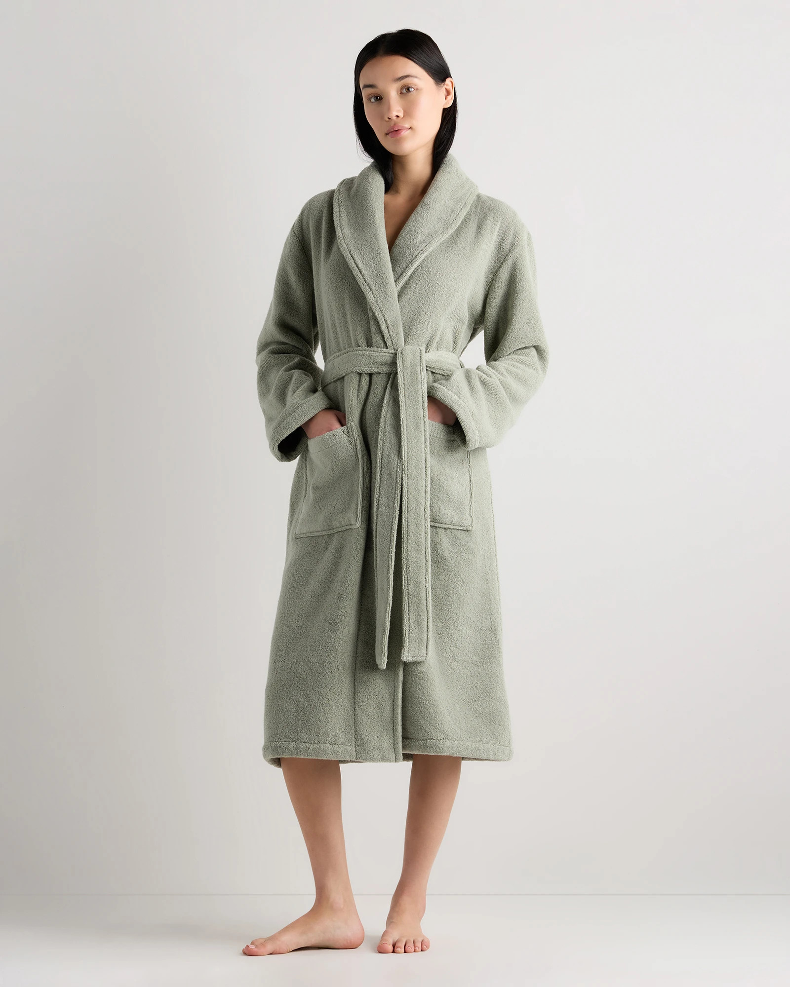 Quince | Plush Turkish Cotton Terry Robe in Charcoal, Size XXL | Quince