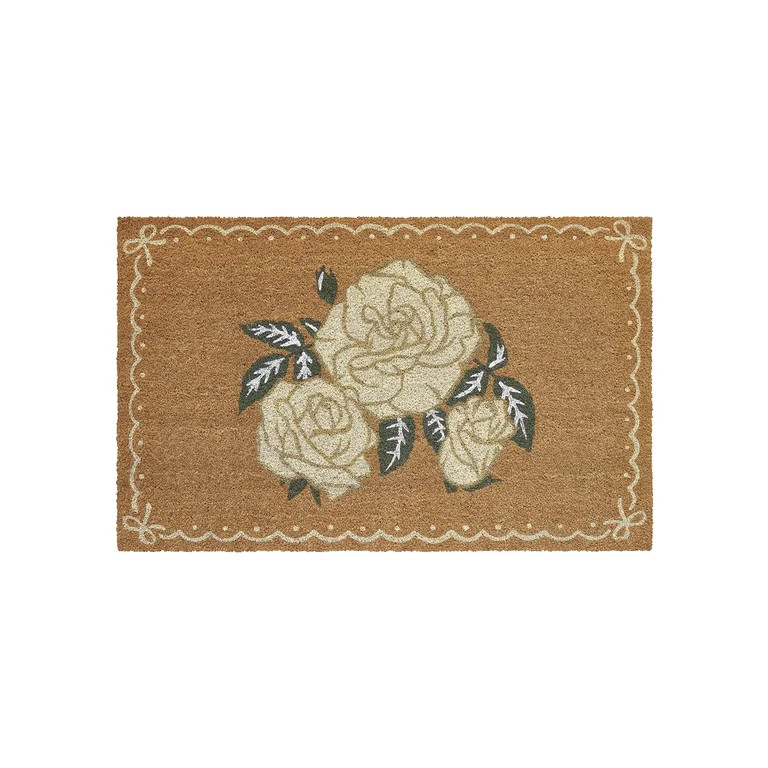 My Texas House Multi Dainty Rose Outdoor Coir Mat, 18" x 30" | Walmart (US)