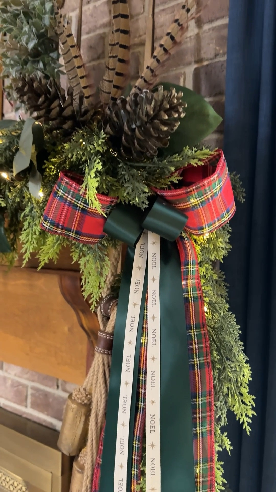 Christmas garland and bows

#LTKSeasonal #LTKHoliday #LTKHome