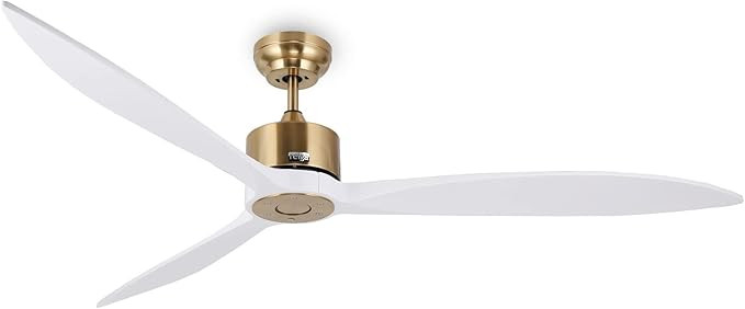 reiga 65" Large Modern White Gold DC Motor Modern Smart Ceiling Fan with Wifi Alexa App Remote Co... | Amazon (US)