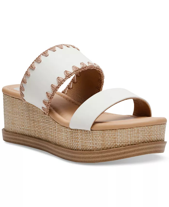 DV Dolce Vita Women's Konstance Double-Band Raffia Wedge Sandals - Macy's | Macy's