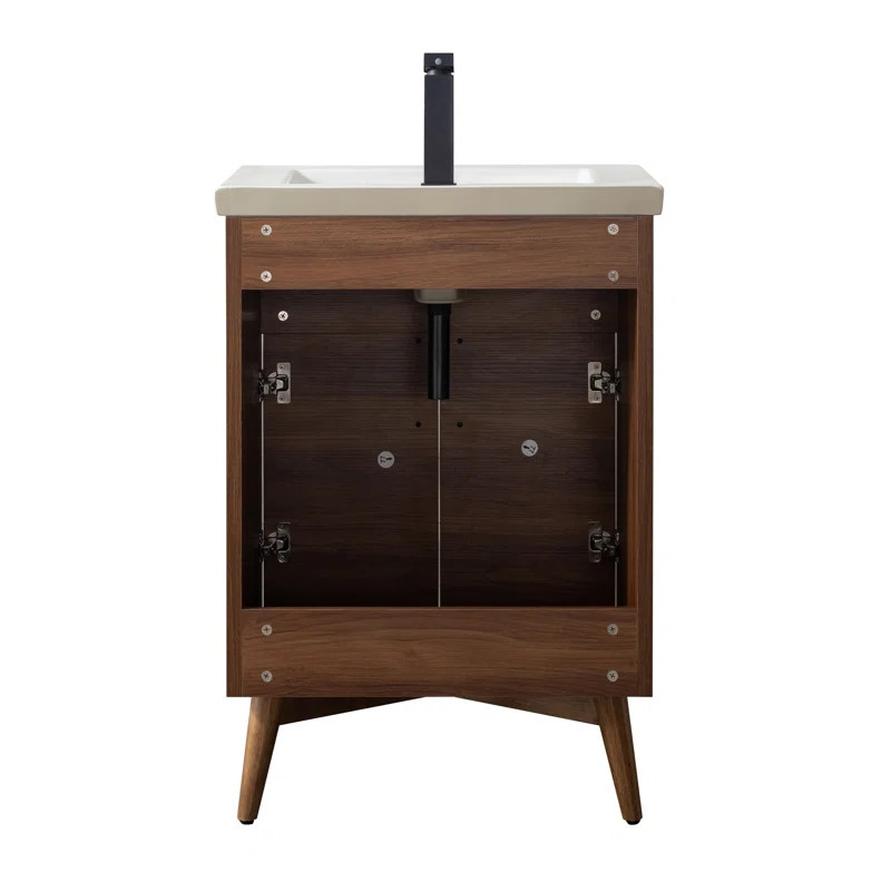 Binford 24'' Single Bathroom Vanity with Ceramic Top | Wayfair North America