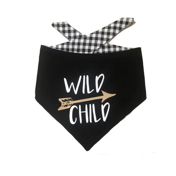 Wild Child Dog Bandana Funny Dog Bandana Dog Scarf Cat - Etsy | Etsy (US)