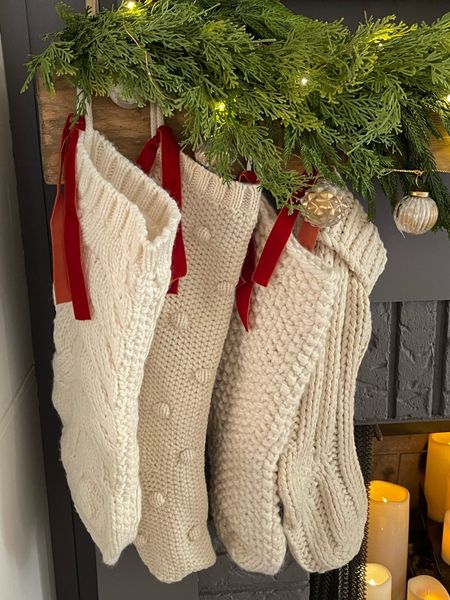 Chunky knit stockings… mine have been collected over the last few years… but linking up some similar options 

#LTKSeasonal #LTKHoliday #LTKhome