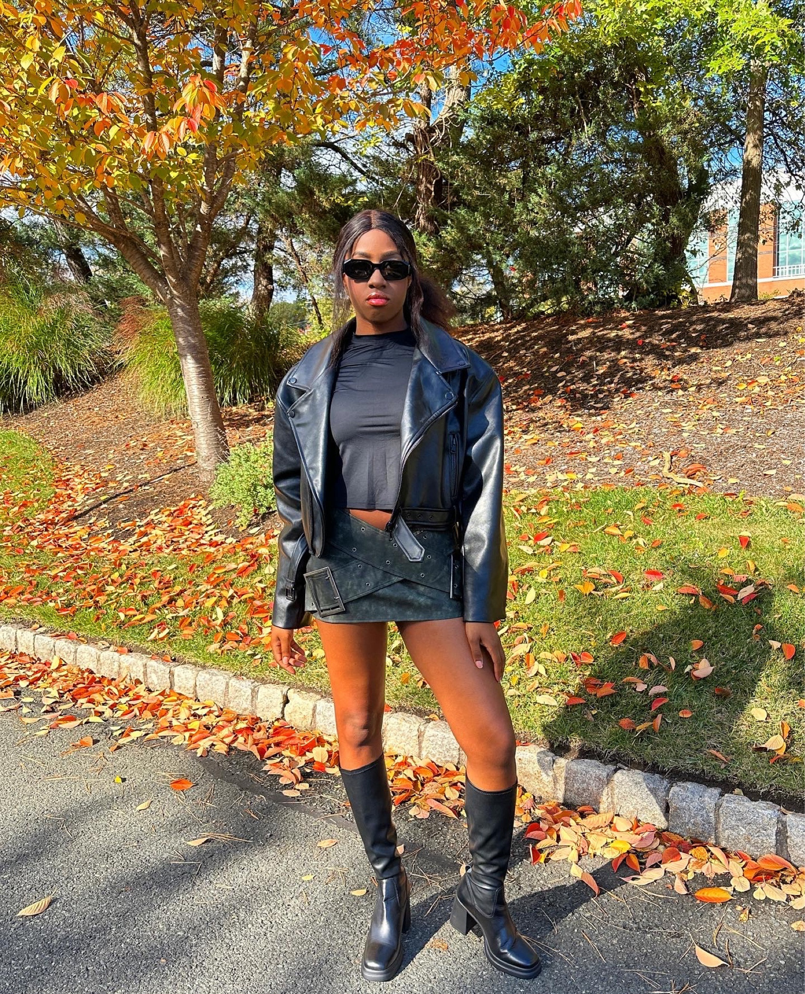 Prada sunglasses, leather jacket, Princess polly, Steve Madden, fall fits, ootd, street style inspo 

#LTKHoliday #LTKCyberWeek #LTKSeasonal