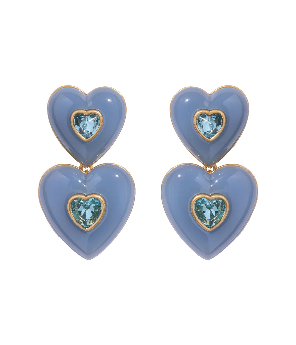 Elodie Heart Drop Earrings | Over The Moon