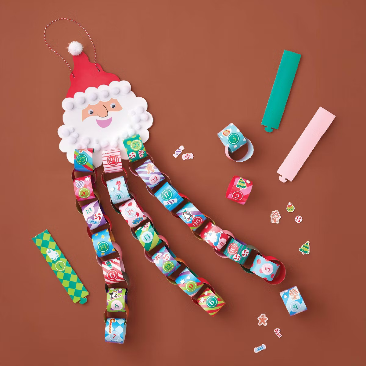 Christmas Craft Santa Claus Paper Chain Countdown Activity Kit - Mondo Llama™ | Target