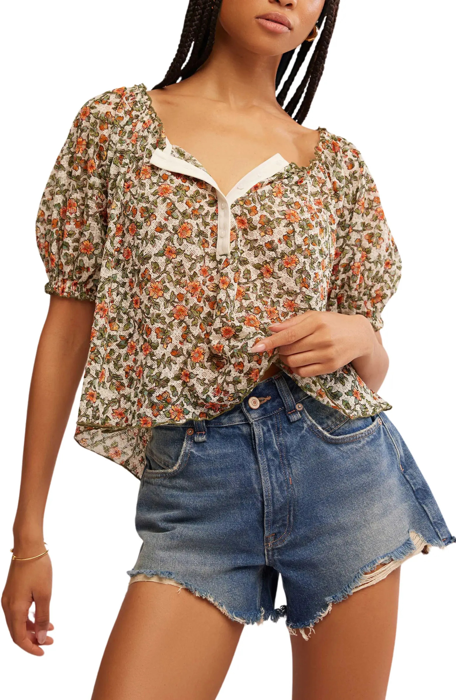 Astra Floral Print Top | Nordstrom