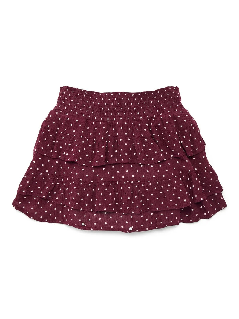 Weekend Academy Girls Tiered Ruffle Skirt, Sizes 4-18 | Walmart (US)