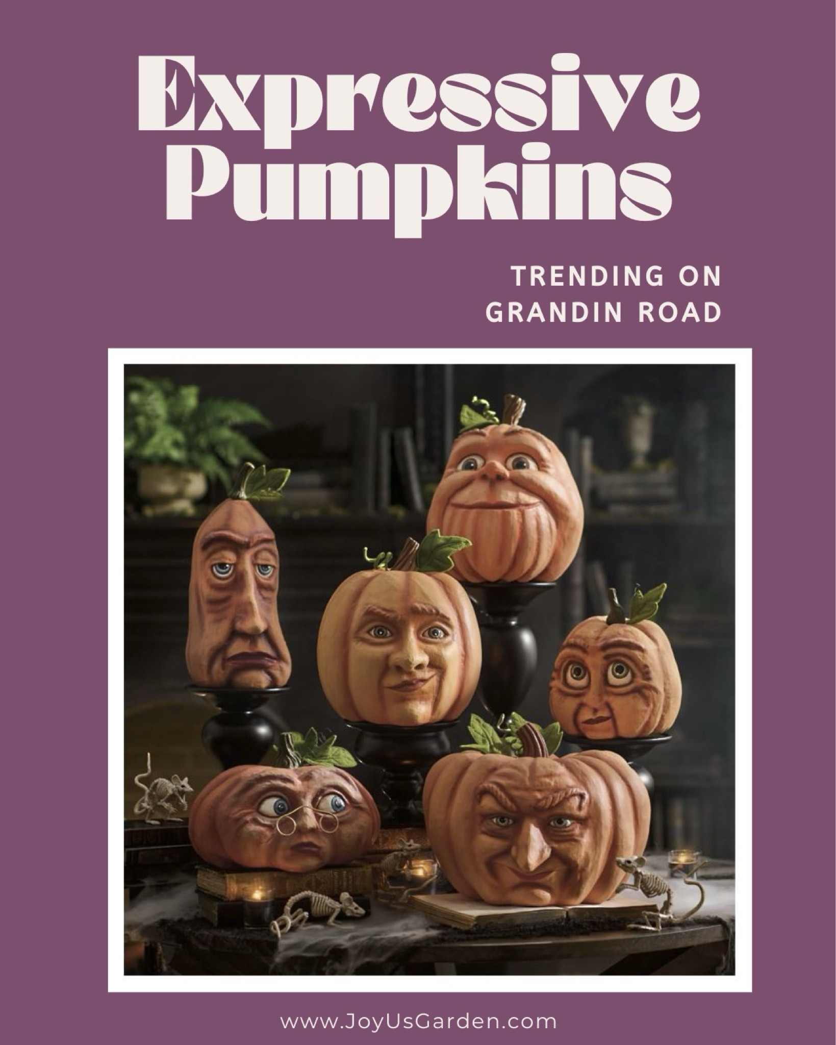 Crafted from long-lasting papier–mâché, the Expressive Pumpkins are shaped and hand-painted to bring unique character to life.

#LTKHome #LTKHalloween #LTKSeasonal
