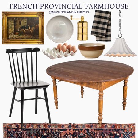 New England Interiors • French Provincial Farmhouse • Chair, Table, Rug, Wall Art, Linens, Lighting, Grinder, Kitchen Decor & Accessories. 🥣🪑

TO SHOP: Click the link in bio or copy and paste this link in web browser 

#LTKhome #LTKFind