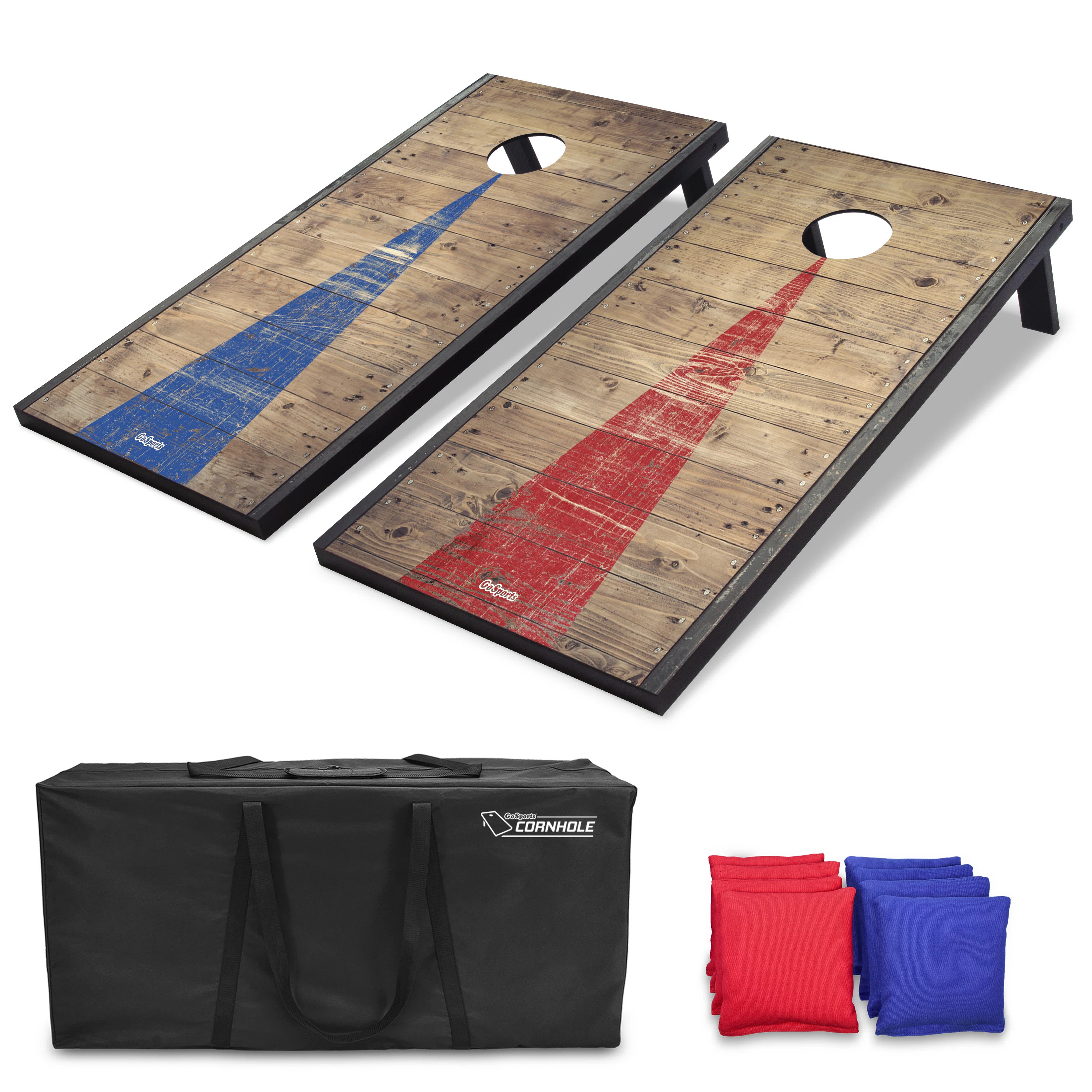 2' x 4' Rustic Decal Cornhole Board with Carrying Case | Wayfair North America
