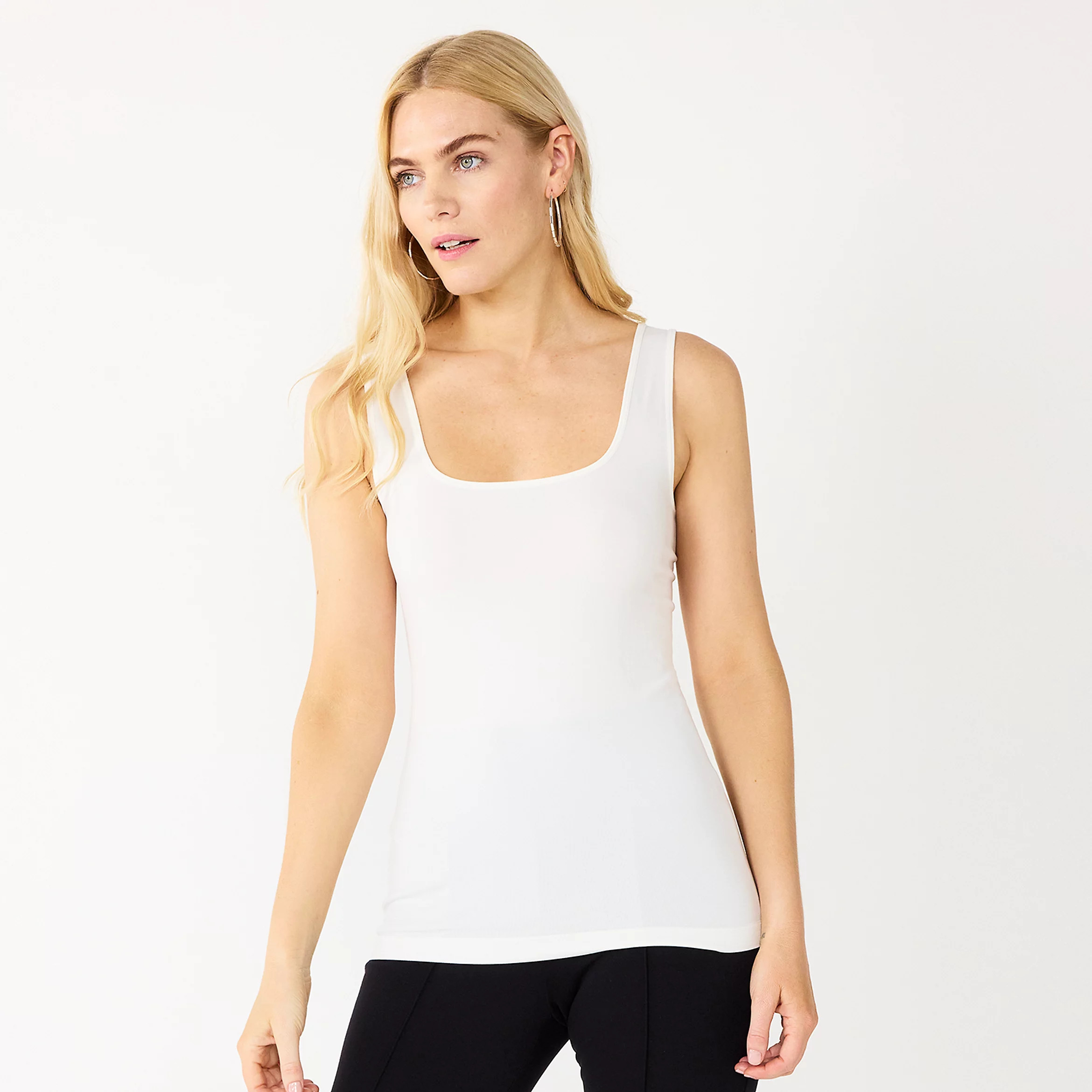 Women's Nine West Essential Soft-Spun Seamless Squareneck Tank | Kohls | Kohl's