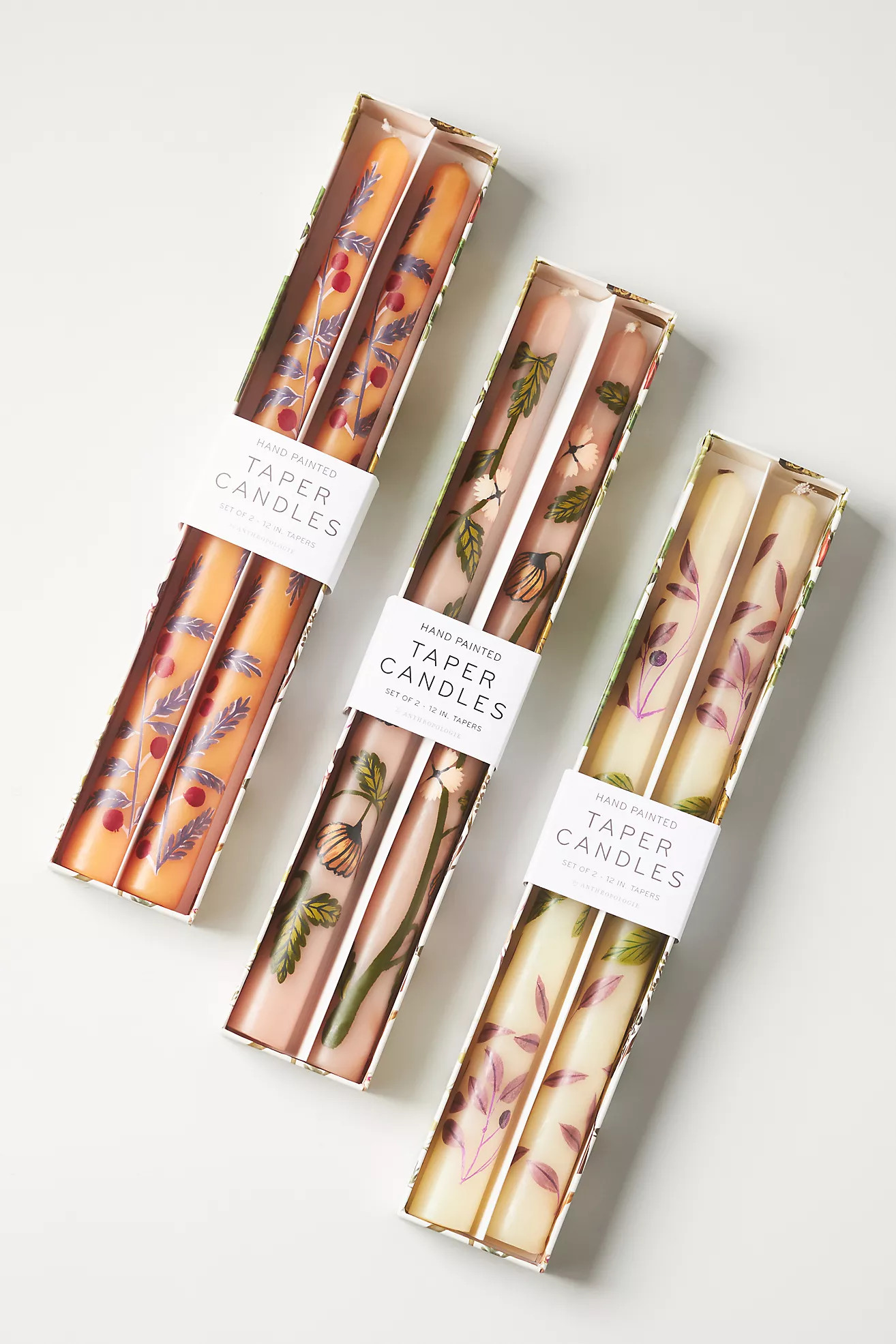 Handpainted Harvest Taper Candles, Set of 2 | Anthropologie (US)