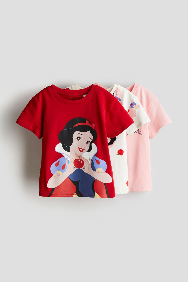 3-pack Printed Jersey Tops | H&M (US + CA)