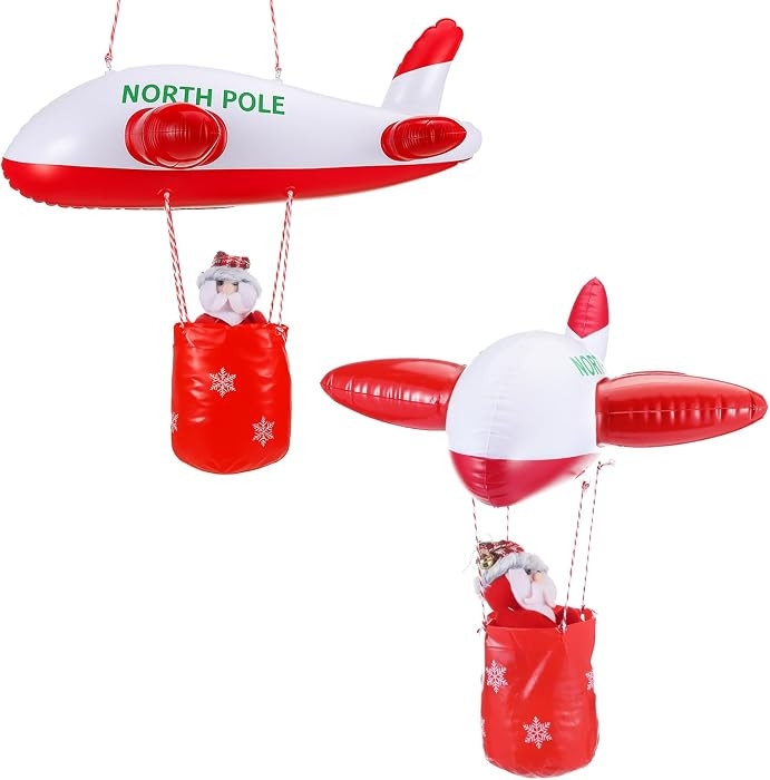 Hungdao 2 Set Elf Inflatable Polar Flying Boat Kit Elf Accessories Balloon Blimp Polar Props Chri... | Amazon (US)