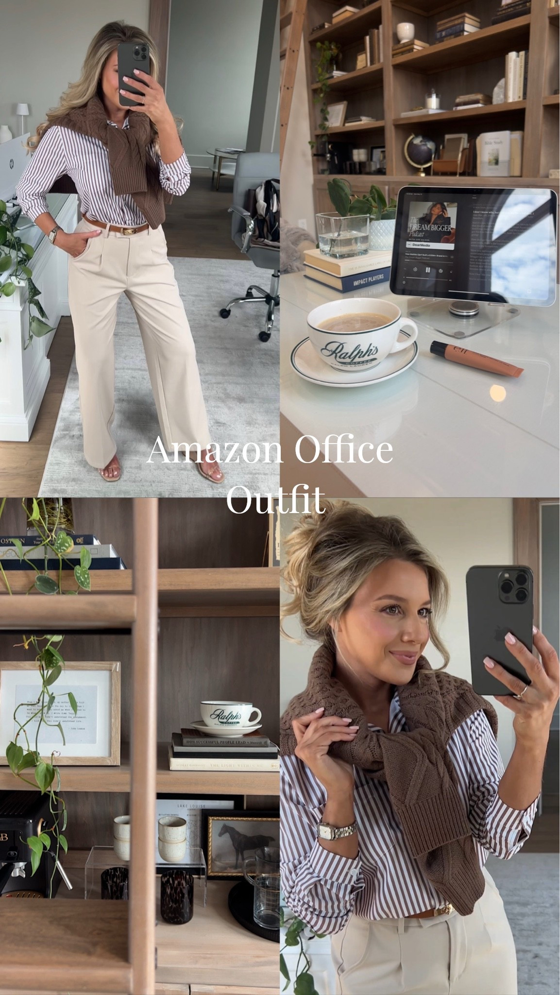 Business casual outfit all from Amazon! 

Wearing size XS in pants. Love how these pieces can mix/match so easily!

#LTKootd #LTKWorkwear
