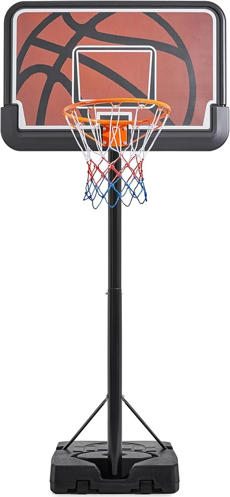 Yaheetech Portable Basketball Hoop Height Adjustable 7.6-10ft Basketball Goal System with 44 Inch... | Amazon (US)