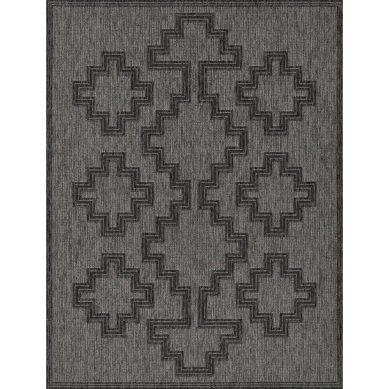 Ava Indoor / Outdoor Charcoal Area Rug | Wayfair North America