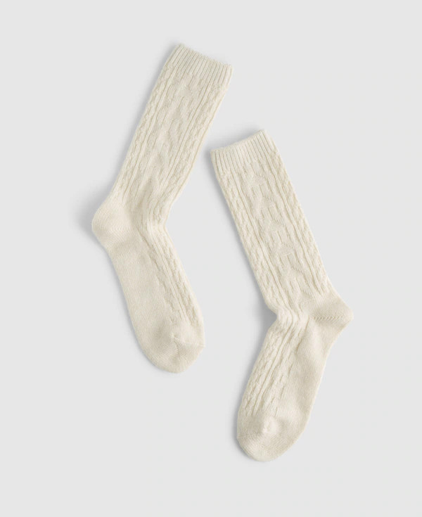 Cable-Knit Trouser Socks | Madewell