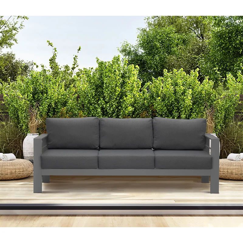 Jameele 73'' Wide Outdoor Patio Sofa with Cushions | Wayfair North America