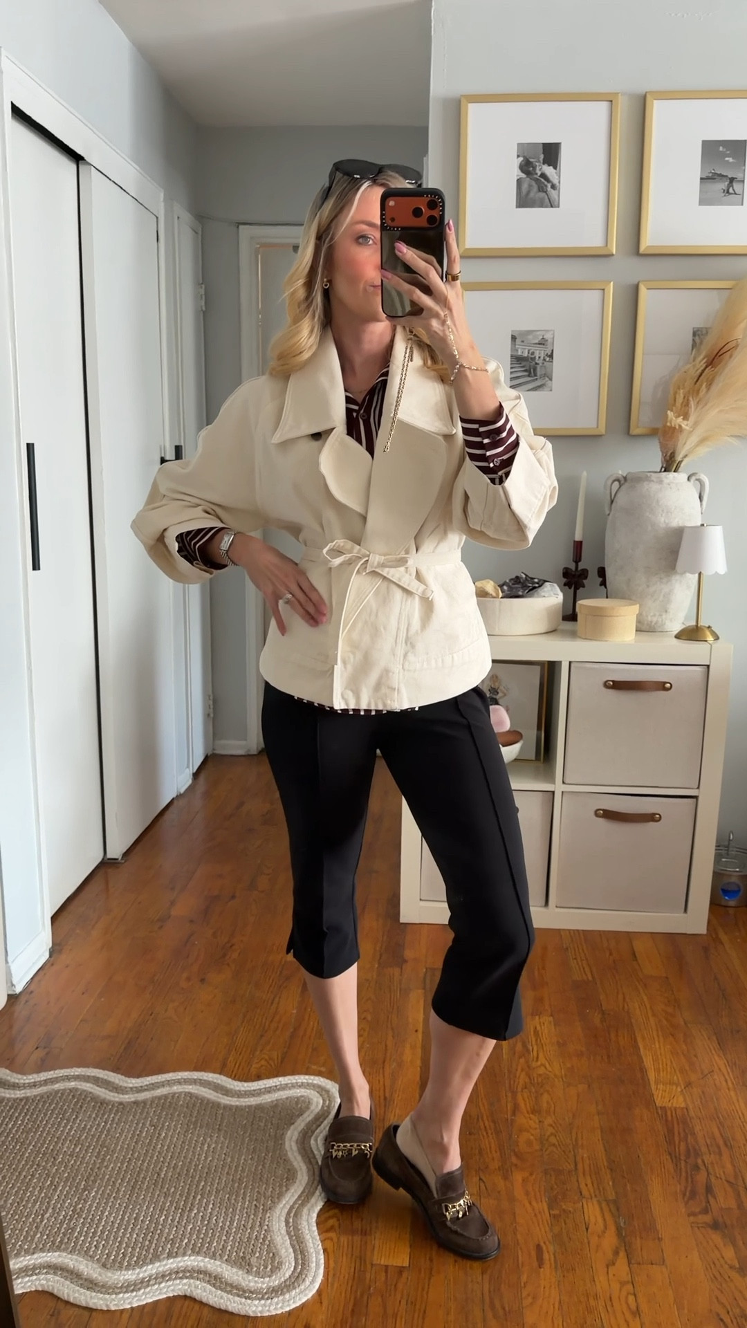 Friday finally gave us a light jacket weather moment, so obviously I had to pull out this Mango find. 

Wearing size S in everything 

Capri pants outfit • spring outfit idea • loafers • spring jacket 

#LTKootd #LTKdayinmylife #LTKgrwm