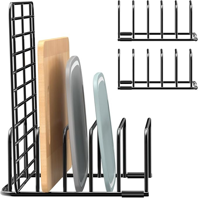 Cutting Board Organizer, [2-Pack] Cutting Board Holder Rack Baking Cookie Pan Sheets Cooling Smal... | Amazon (US)