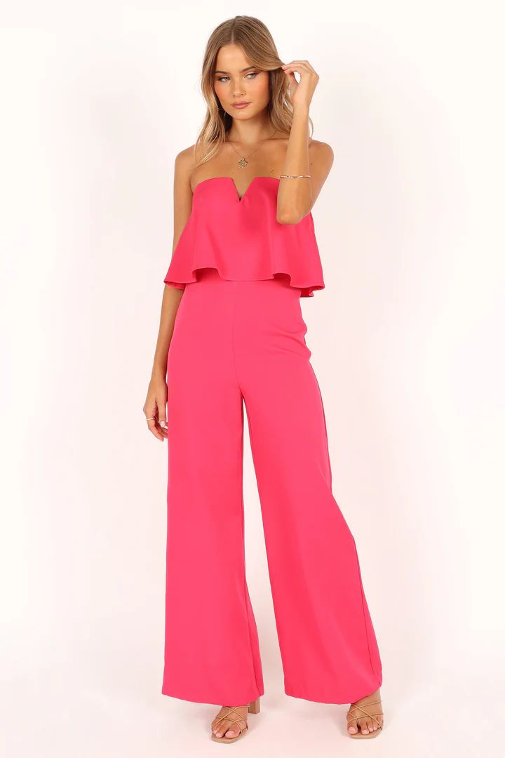 Sonny Strapless Jumpsuit - Hot Pink | Petal & Pup (US)