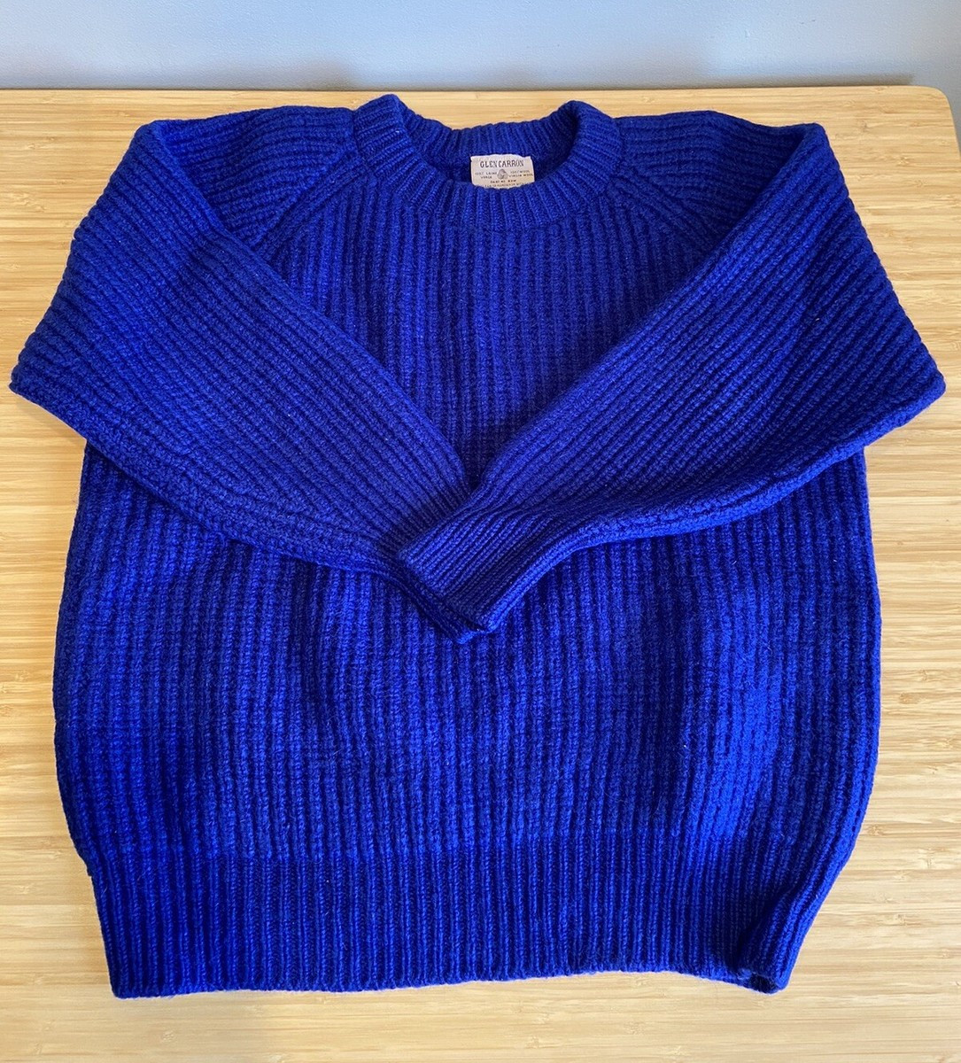 Vintage Heavy Rib Knit 100% Wool Fisherman Sweater - Glen Carron - Size M or L  | eBay | eBay US