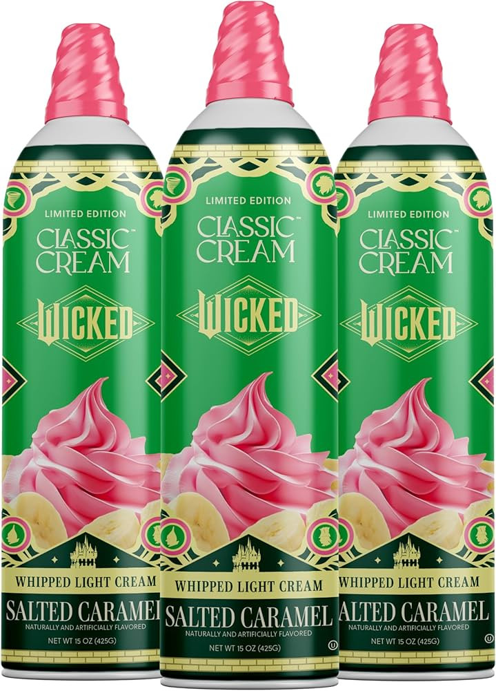 Classic Cream Salted Caramel Whipped Cream, Wicked, 15 Ounce (Pack of 3) | Amazon (US)
