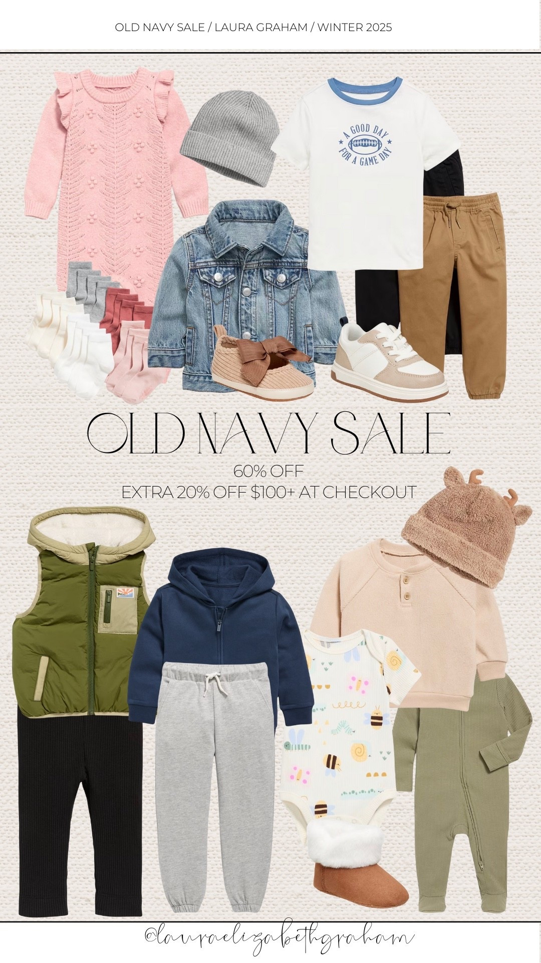 Check out the HUGE Old Navy sale right now! 60% off PLUS an extra 20% off checkout if you spend over $100! Some pieces as low as $4 🤩 Everything is linked! 

#LTKSaleAlert #LTKBaby #LTKKids