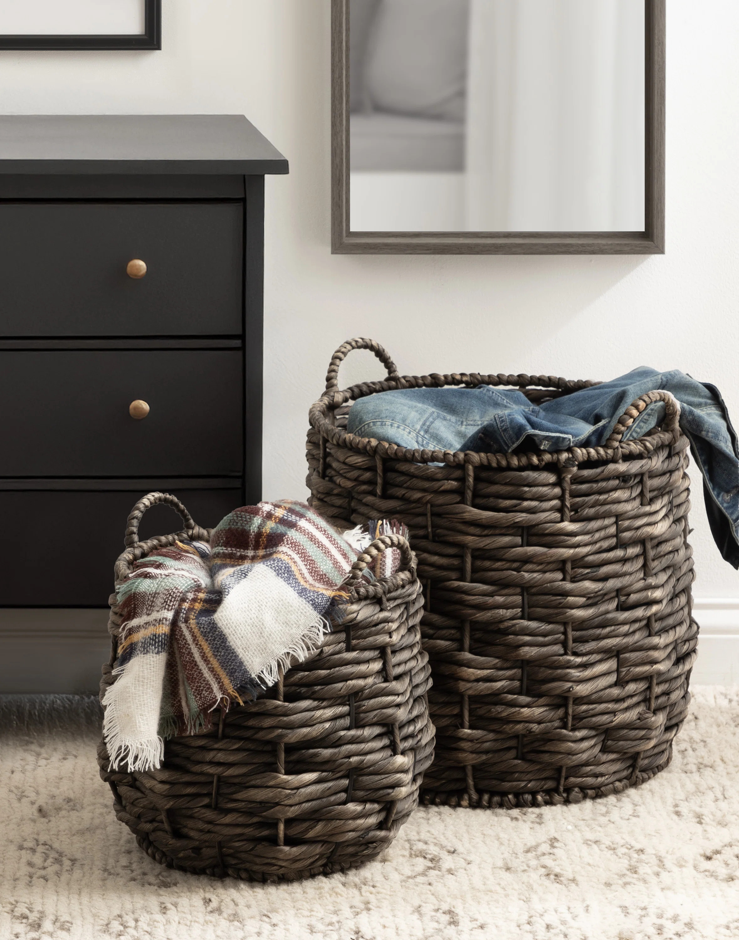 Two-Piece Woven Storage Basket Set | Wayfair North America