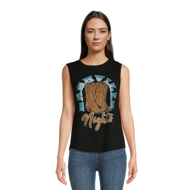Time and Tru Women's Destination Graphic Print Tank Top - Walmart.com | Walmart (US)
