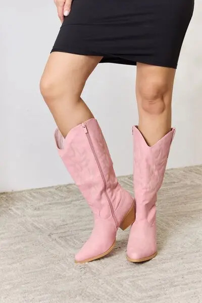 Forever Link | Pink Knee High Cowboy Boots PINK / 10 | Casual Chic Boutique