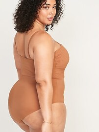 Smocked Bandeau One-Piece Swimsuit for Women | Old Navy (US)