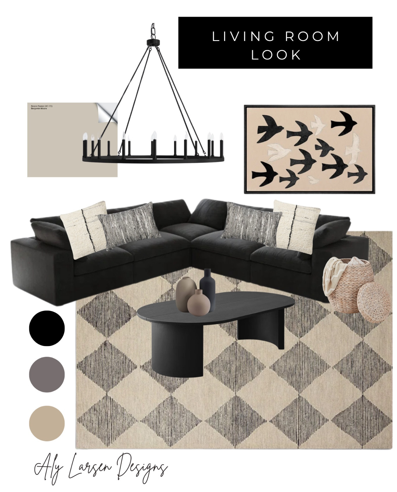 Black modern living room design and decor
Living room mood board 
Wayfair home decor
Amazon home decor 

#LTKStyleTip #LTKHome