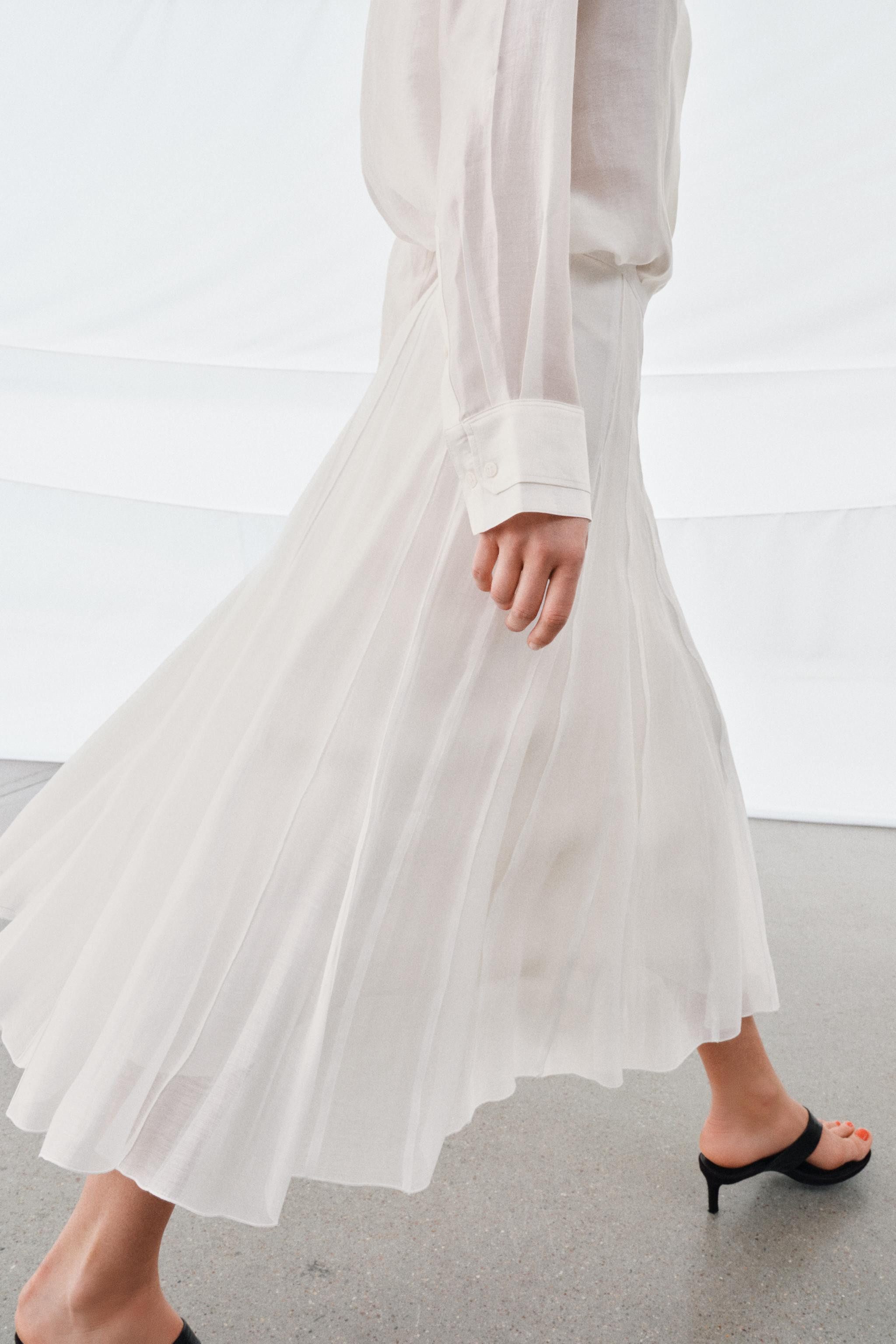 FLOWY COMBINATION SKIRT ZW COLLECTION | Zara US