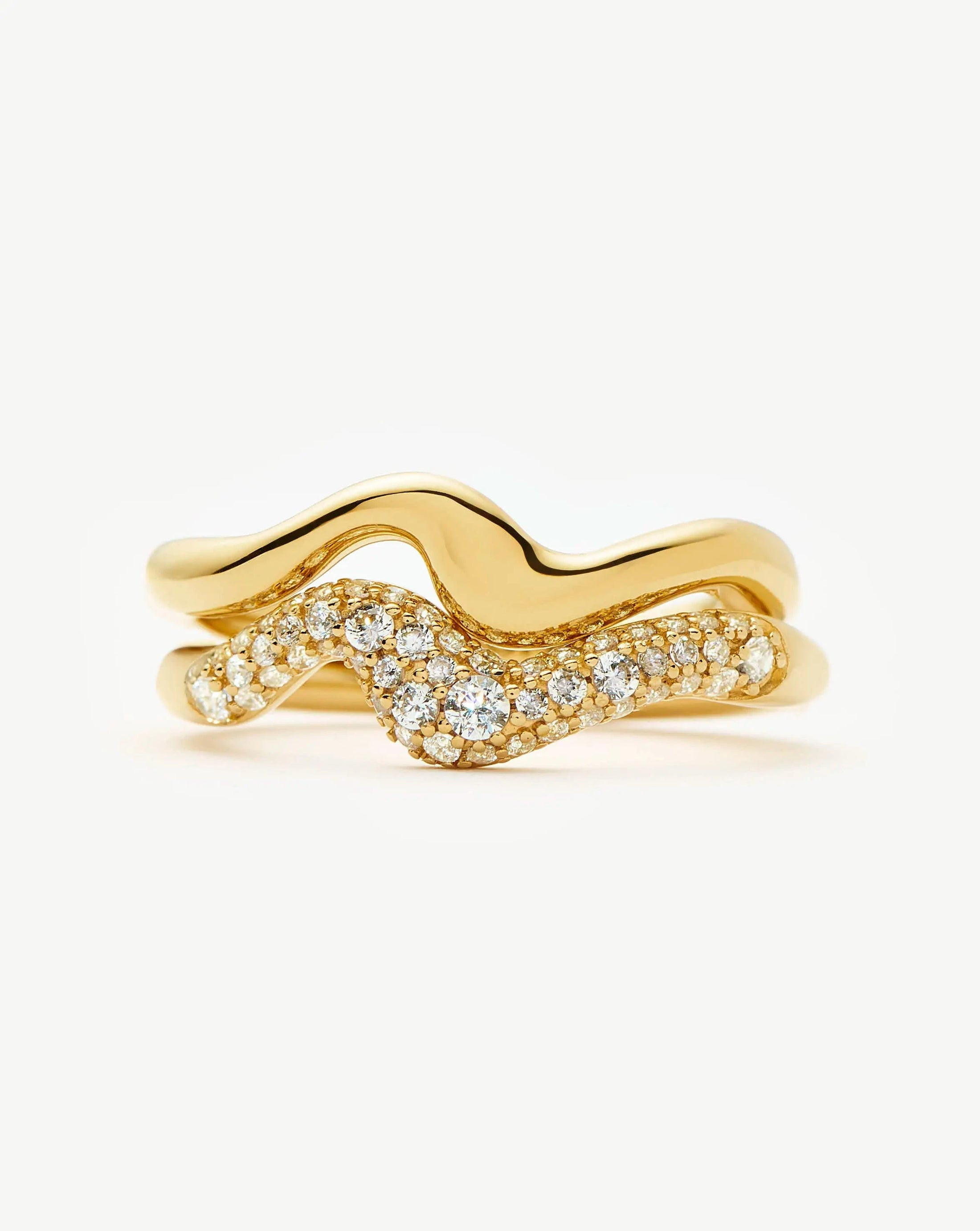 Molten Stacking Ring Set | Missoma UK | Missoma UK