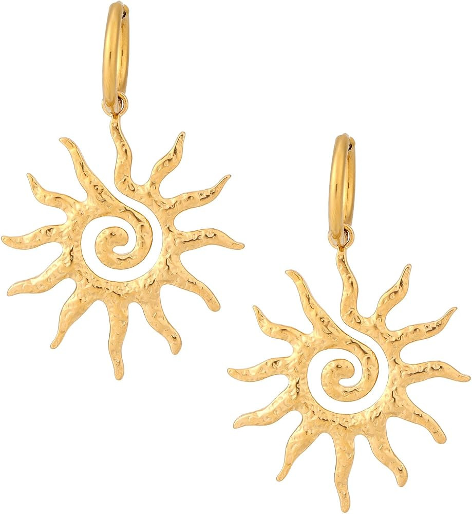 Mikovivi Magic Sun Chain Gold for Women, Petite Gold Sunflower Pendant, Solar Pendant Necklace, E... | Amazon (DE)