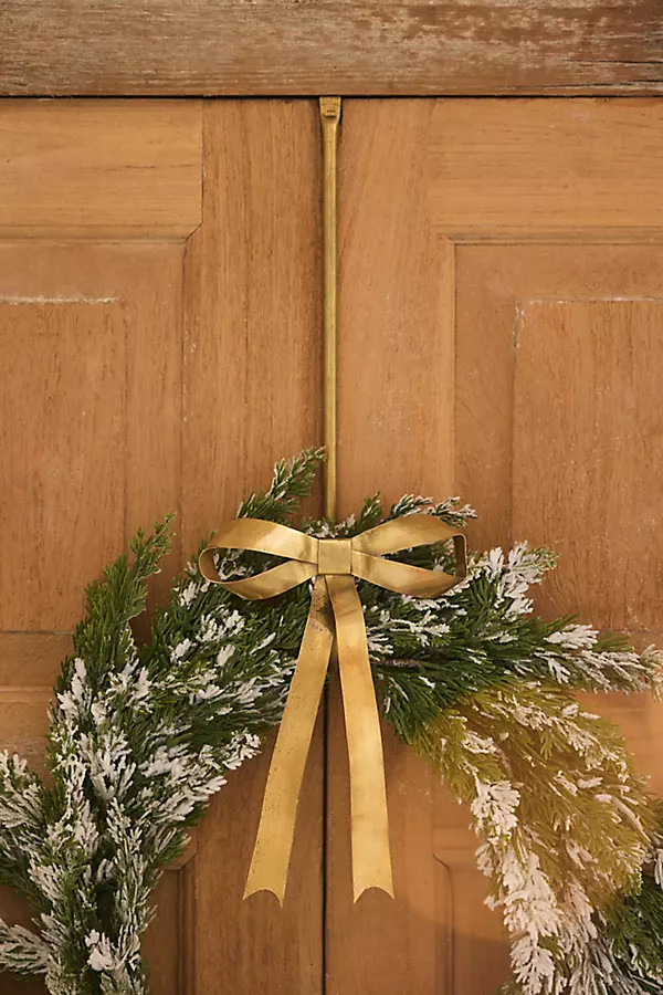 Brass Bow Wreath Hanger | Anthropologie (US)